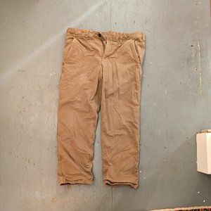 Men's Eddie Bauer Flannel Lined Pants/Jeans 38x30 Brown